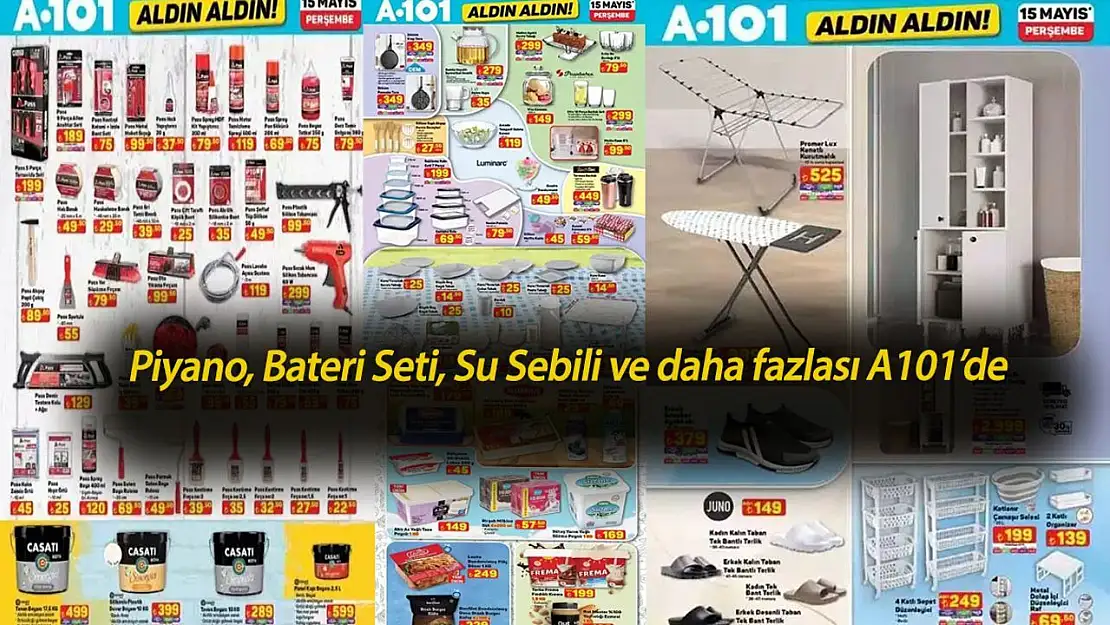 PİYANO ÇAL, BATERİYE VUR, SUYU ŞELALE GİBİ AKIT! A101 15 MAYIS'TA MARKET DEĞİL SAHNEYE DÖNÜŞÜYOR!